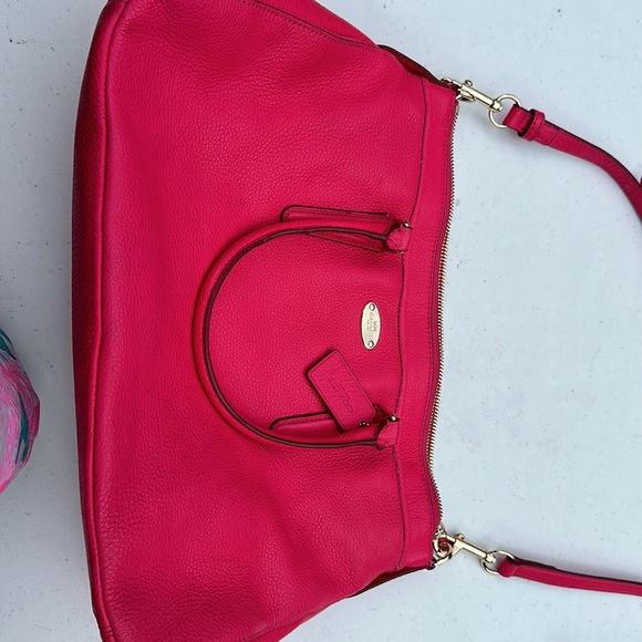 Raspberry Coach crossbody satchel - Picture 3 of 5